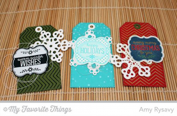 MFT Die-Namics Stanz & Stempel Set - Christmas Labels Tags